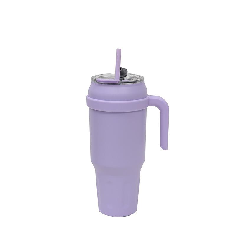 Vacuum 50Oz Big Mac Car Cup Men'S New Thermos Cup Double Layer With Straw With Handle Bingba Cup