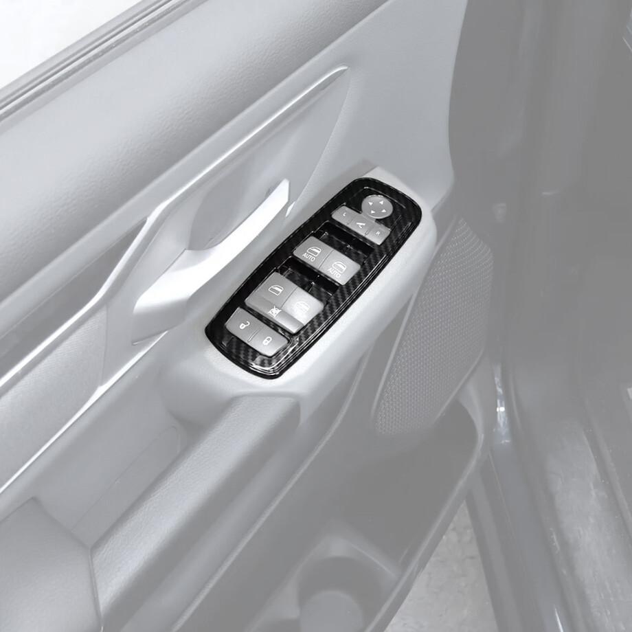 For 11-24 Dodge Ram 3500/2500 Carbon Window Lift Switch Button Panel Cover Trim