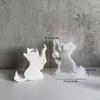 Candle Holder Creating Silicone Mold Resin Cat Shaped Candlestick Mold
