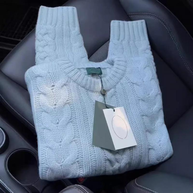 

Модный джемпер с косами и круглым вырезом, синий, темперамент нежного ветра, повседневный, свободный и тонкий вязаный топ для женщин one size fits all небесно-голубой