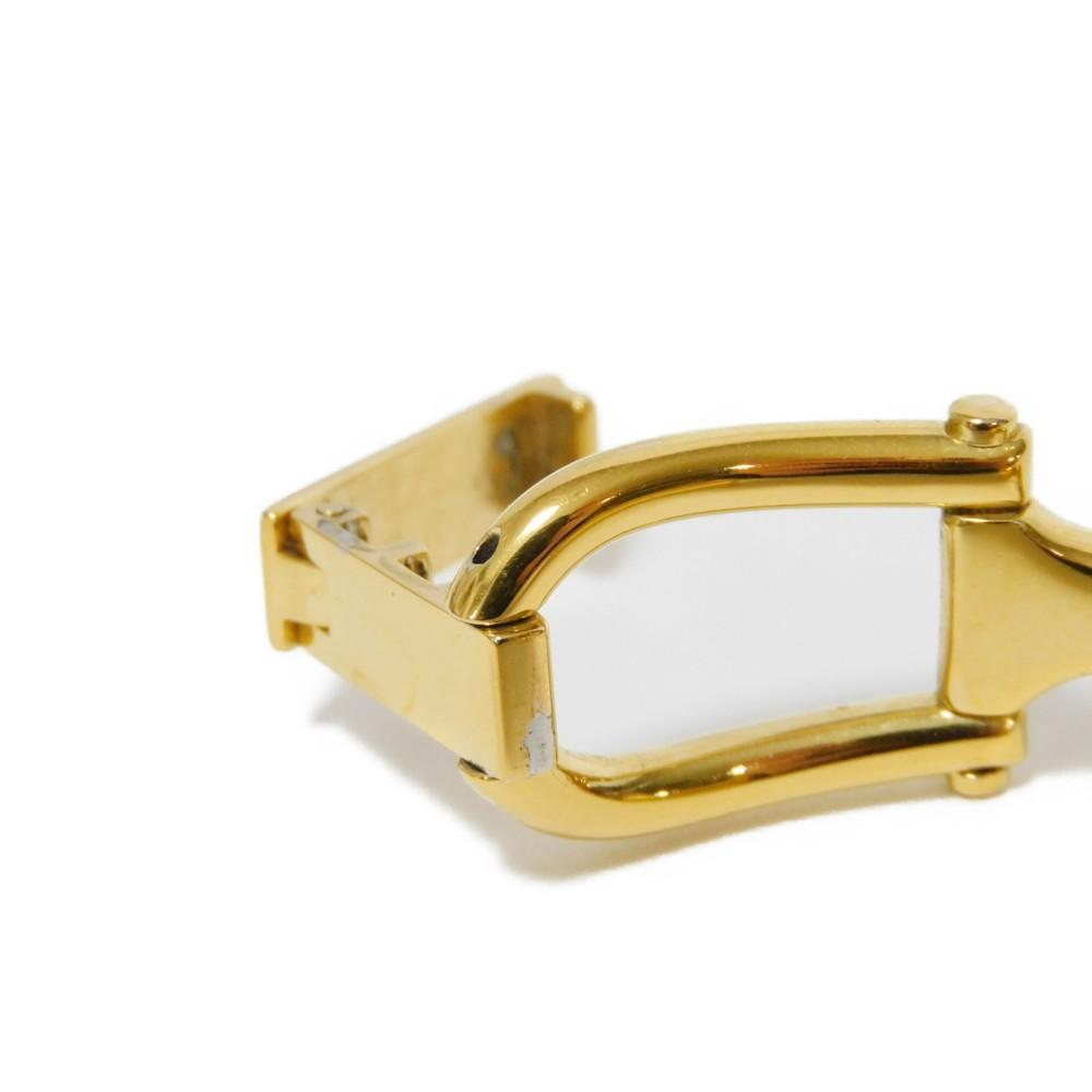 Used 9539 Bangle Watch 1500 7975 Black Dial Quartz Gold Plated Women's from Japan AUTHENTIC