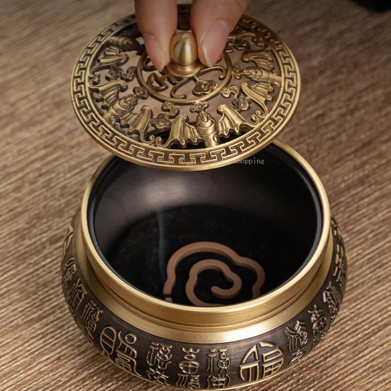 Pure Handmade Brass Incense Burner Household Indoor/office Creative Incense Burner Worship Buddha Tea Ceremony Mini Decoration