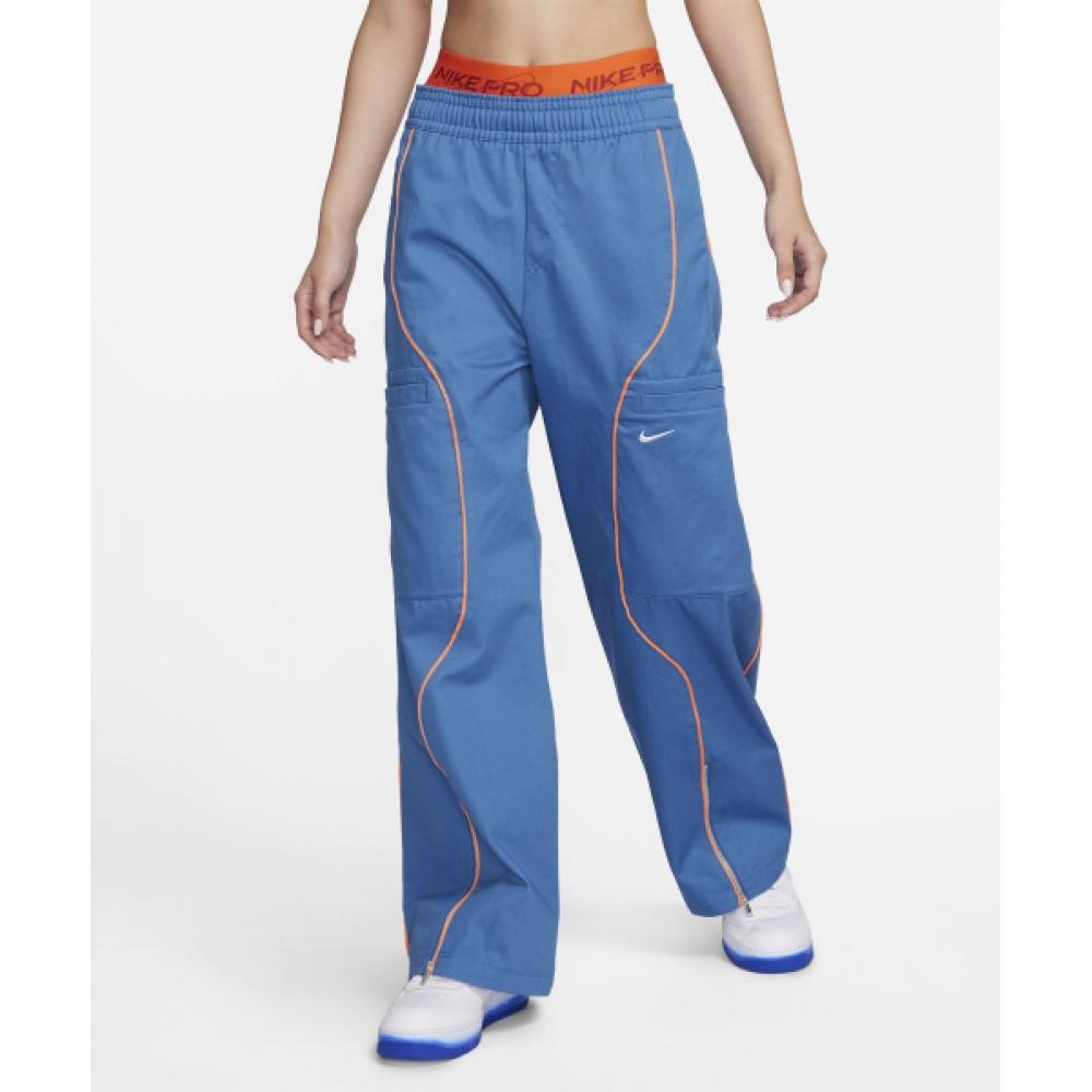 

NIKE Sportswear Тканые брюки с высокой талией W Star Blue Bright Mandarin White FN1950 402