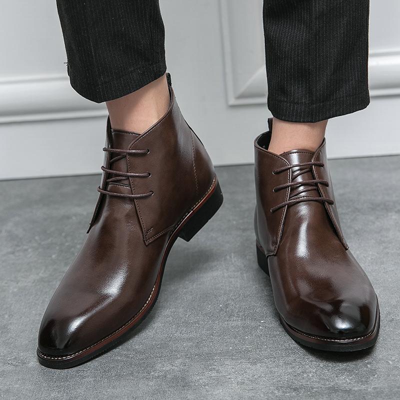 Fashion Autumn and winter men's leather shoes Minimalist and comfortable gentleman style Fashion Party Classic adult daily Short boots