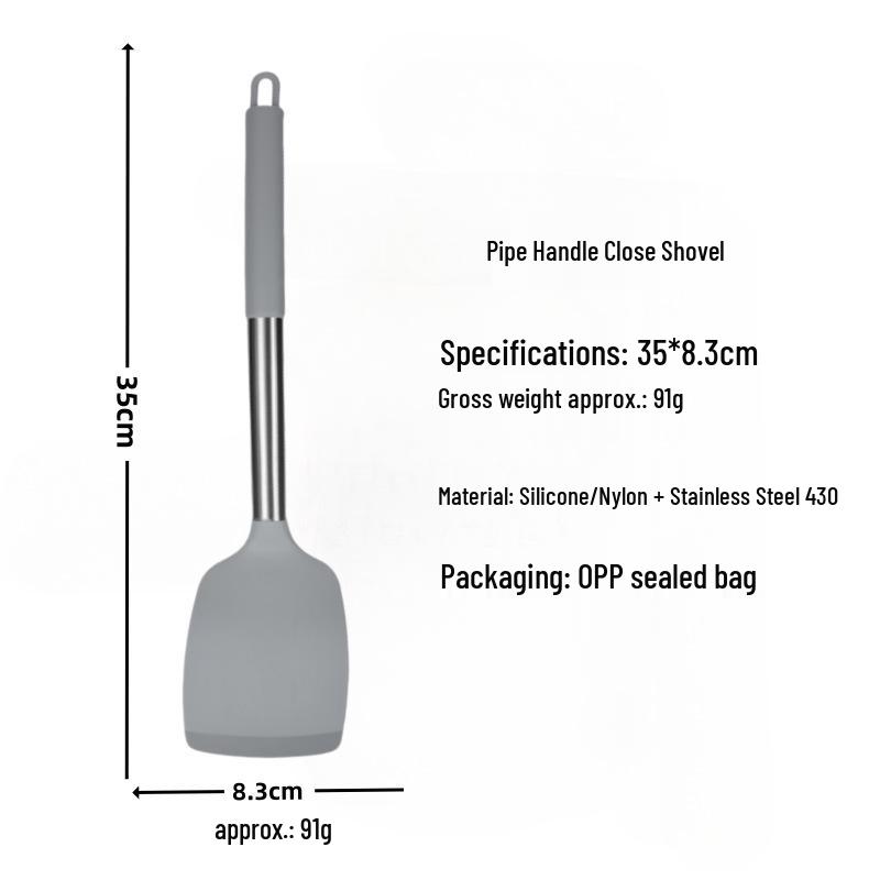Antihaft-Silikon-Winkelspatel mit Schlitzen zum Braten und Kochen