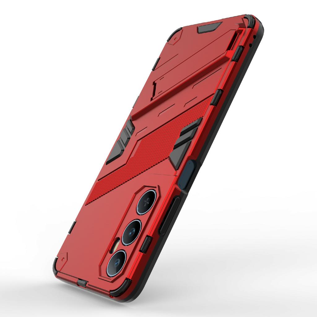 For Realme C65 4G Case PC+TPU Anti-scratch Phone Cover with Folding Kickstand
