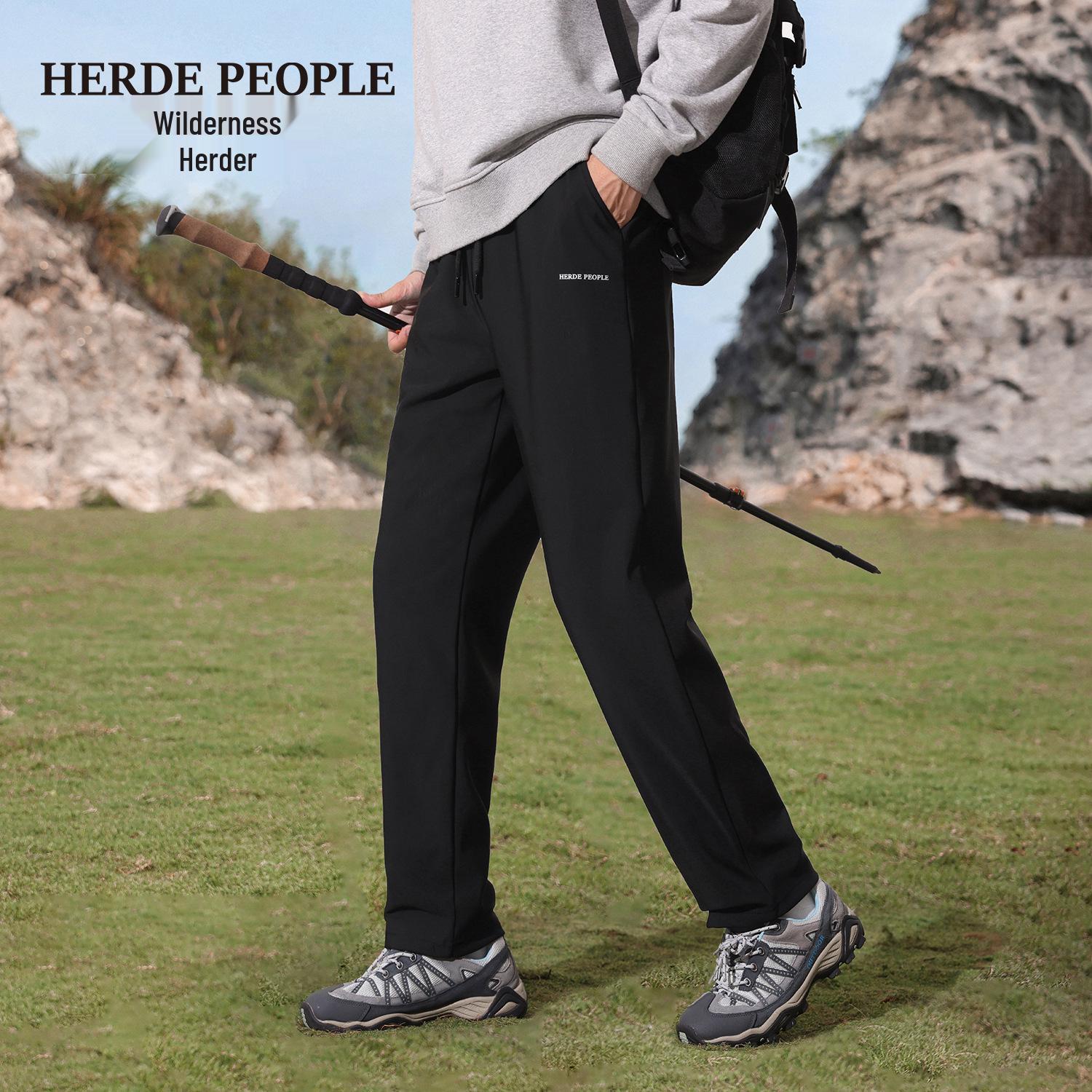 

Unisex Winter Fleece-Lined Windproof Pants - Thick Goose Down, Warm, Versatile Solid Colors M【120-140 Jin】 чорний