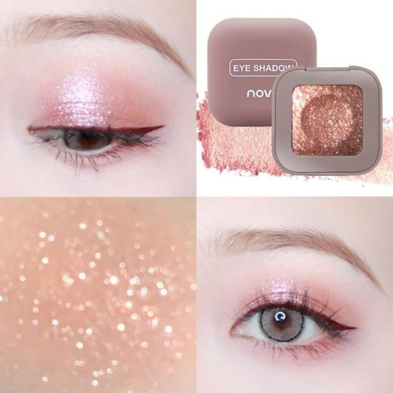 Enkel farge vanntett perleskimrende fingertupp øyenskygge Glitter Powder Makeup