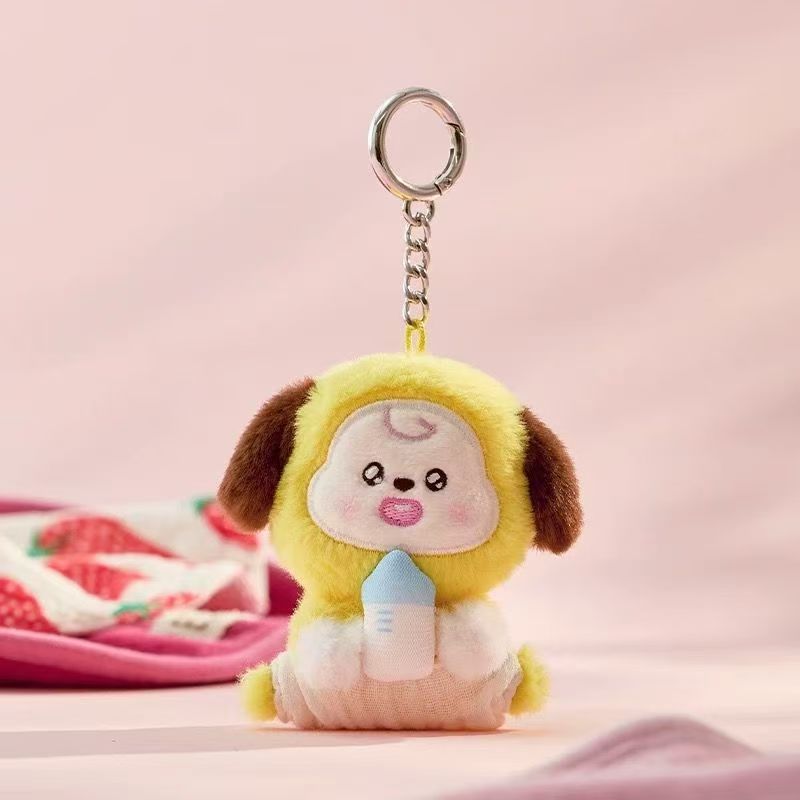 BTS BT21 Plyšová panenka Kpop klíčenka Plyšová hračka Verze pro novorozence
