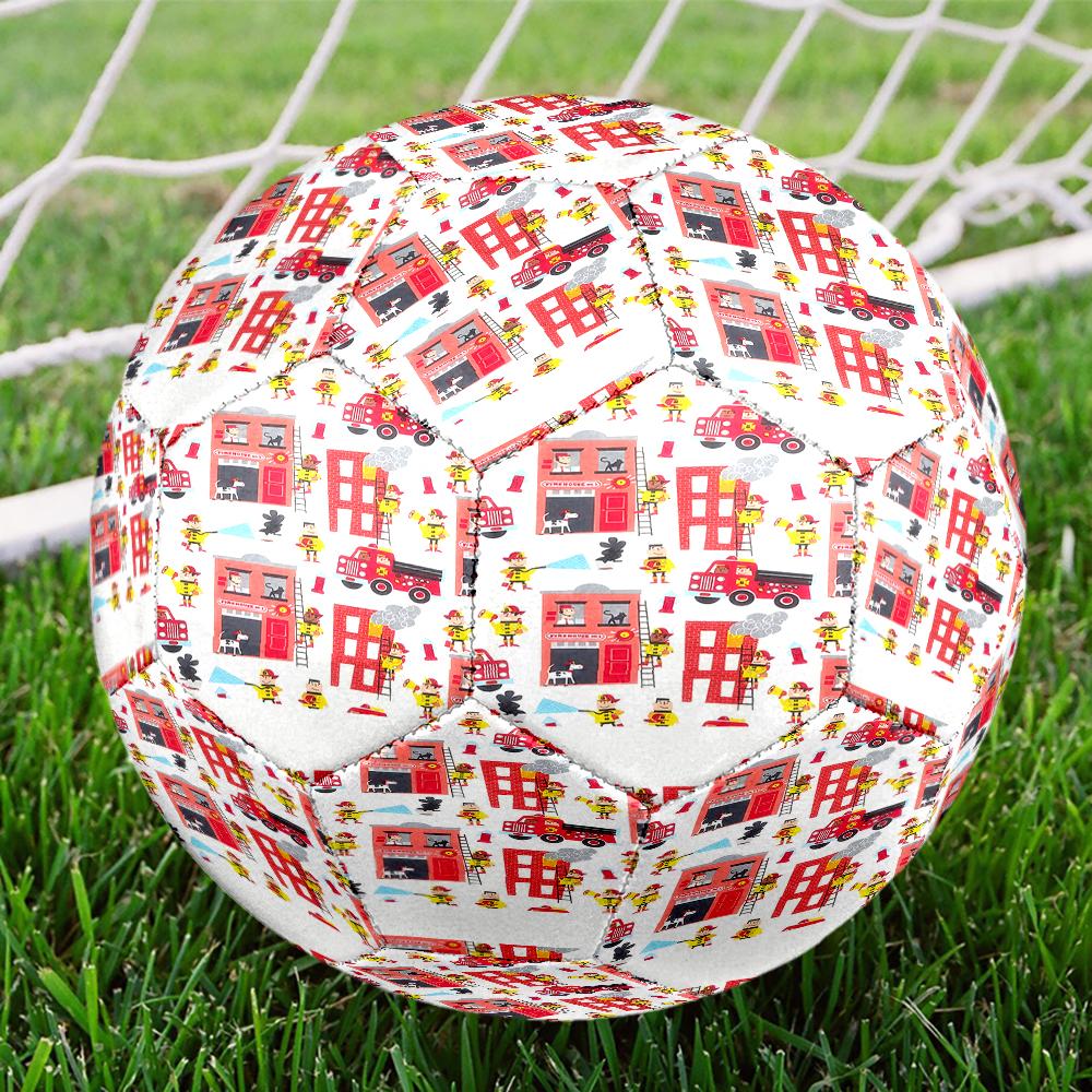 Fire Truck Theme Size 5 Soccer Ball, Suitable for Both Indoor and Outdoor Matches, a Gift Suitable for Everyone.