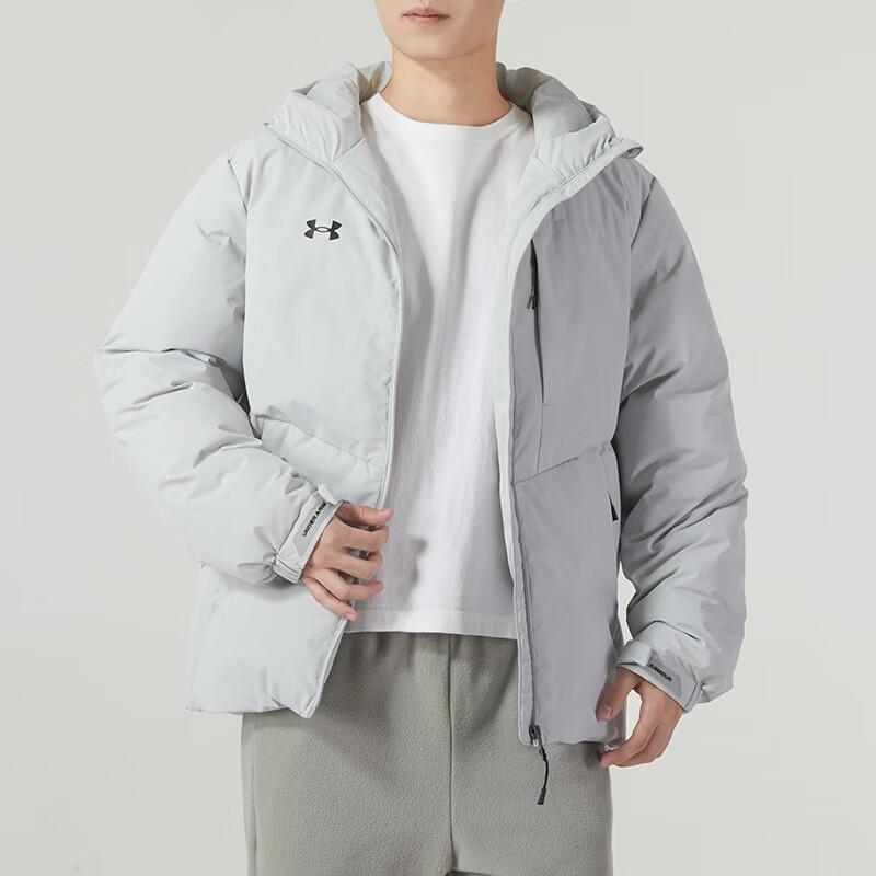 Under Armour Casual Hooded Long Sleeve Down Jacket Unisex Outerwear Gray 23600801-009