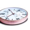Luxury Wall Clock, Marble Design - 12 Inch (Rosegold Metal Frame & Hands)(Silent Sweep Noiseless Technology) (White)-Analog