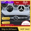 New C200 E200  For Mercedes Benz Chrome Silver Black Front Grille Star Badge Emblem OE Style Flat Surface For Mercedes Benz GLC-