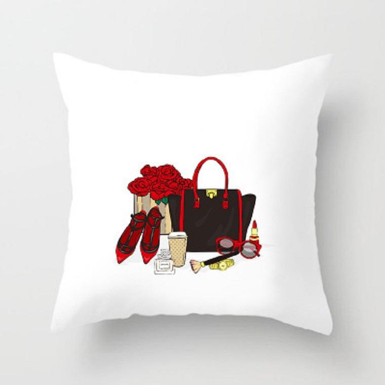 Valentine'S Day Series Patterns Throw Pillow Cover With Short Plush Print For Living Room Sofa Decoration Cushion Cover