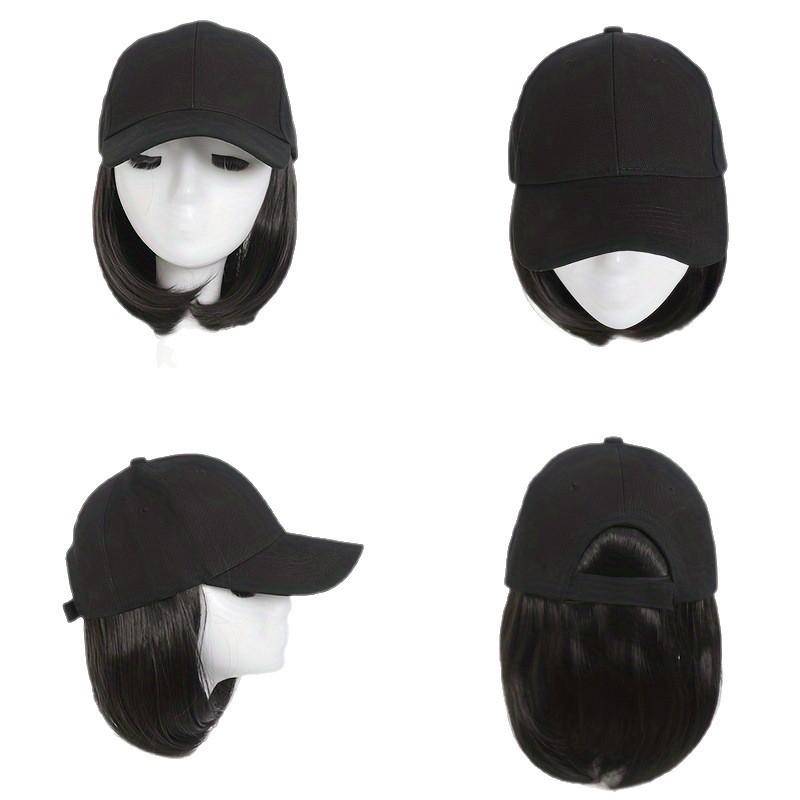 Wig Hat Combo Women Short Bob Baseball Cap Fashion