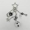Practical Unique Star Black Eight Keychain With Dices Designs Accessory for Trendy Adults and Game Enthusiasts