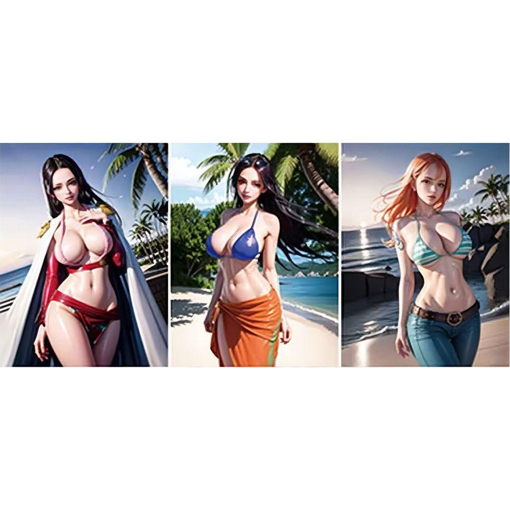 One Piece 3D Anime Farbverlauf Lentikular Stereoskopisches Gemälde