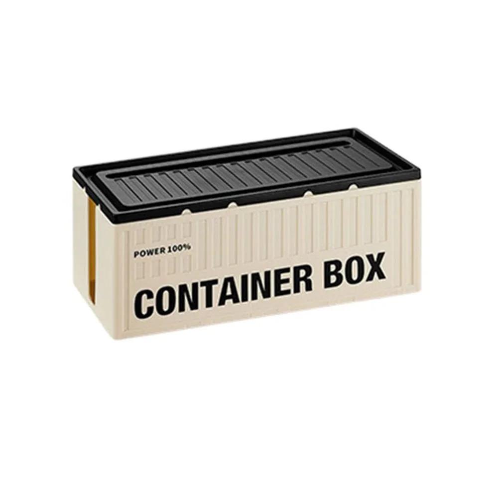Cable Storage Box with Lid Power Strip Organizer Dustproof Desktop Socket Cord Cable Organizer for Home Office Wire Case