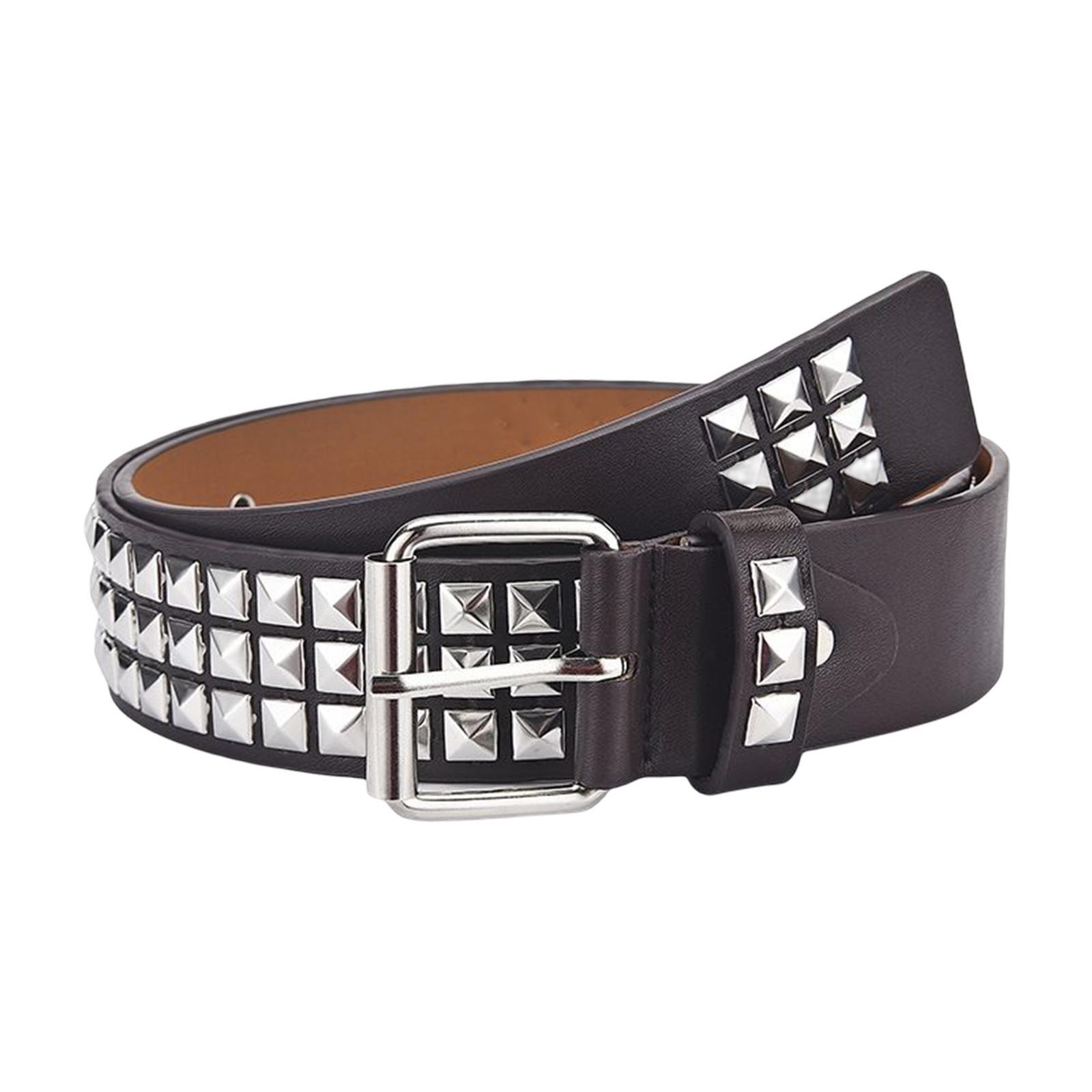 

Модный ремень с шипами из искусственной кожи Поясной ремень Регулируемый поясной ремень с заклепками