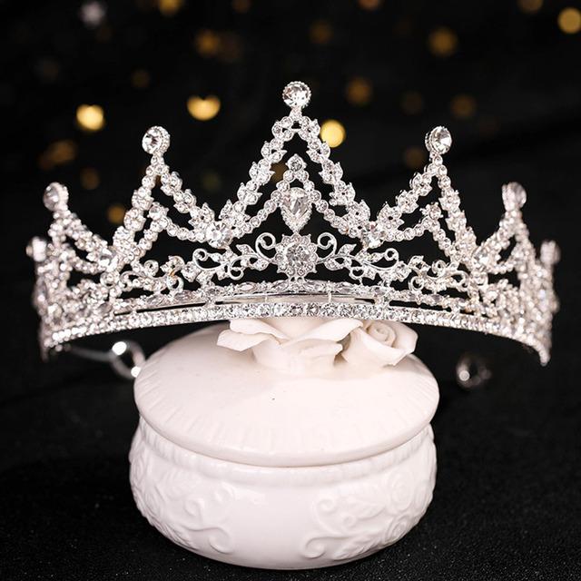 Wedding Crown Tiaras Rhinestone Diadem Girls Birthday Noiva Headpiece Coronitas For 15 Years Bridal Hair Accessories Jewelry