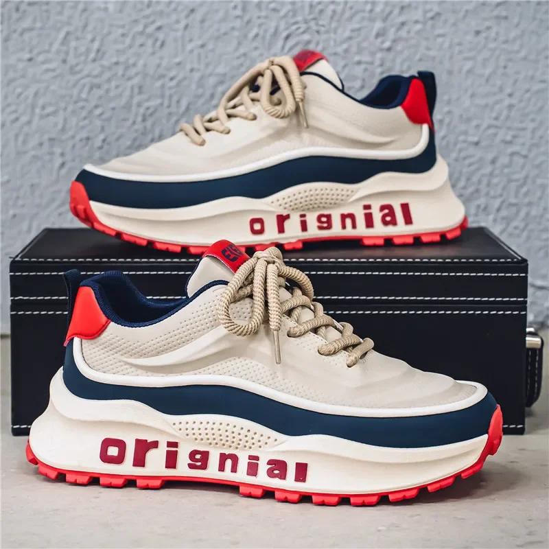 Fashion 2025 New Classic Men's Sneakers Thick Soled Increased Height Soft Soled Breathable Casual Running Shoes Zapatillas Deportivas
