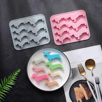 Silikon Eiswürfelform Dackelform Schokoladenbonbonform Keks Fondantform Lustige Backform Geburtstagsgeschenke