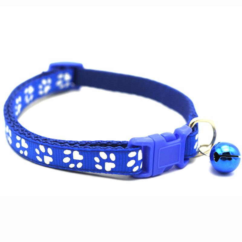 Dog Collar Pet Patch Collar Single Paw Print Bell Collar Cat Buckle Collar Kitten Collar Supply Chain