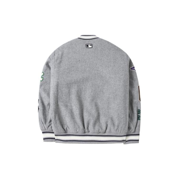 New MLB Baseball Jacket Unisex Gray 3AJPN0124-00MGS