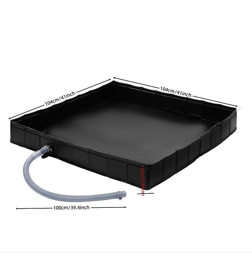 80x80x10cm Foldable Shower Base Outdoor Tent RV Camping Awning Shower Tray Portable Shower Pan for Pet Bath RV Camping Travel