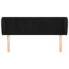 VidaXL Tête de lit avec oreilles Noir 147x23x78-88 cm Velours3117432
