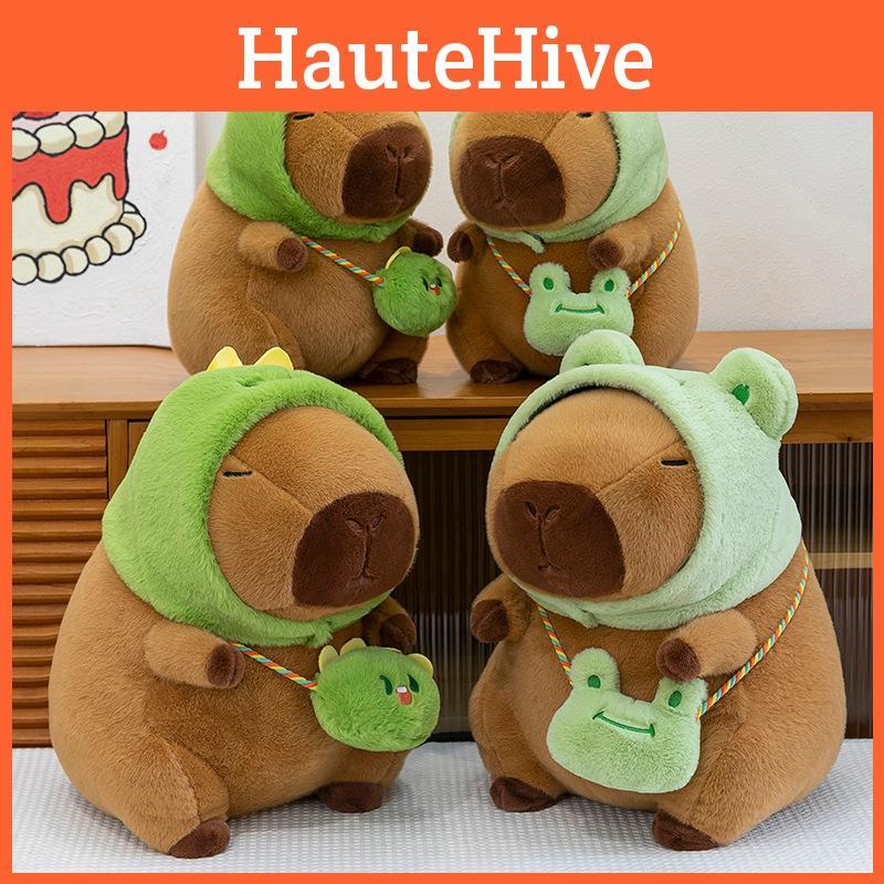 Hat Frog Dinosaur Capybara Plush Toy Animal Stuffed Doll Decoration Kids Gift