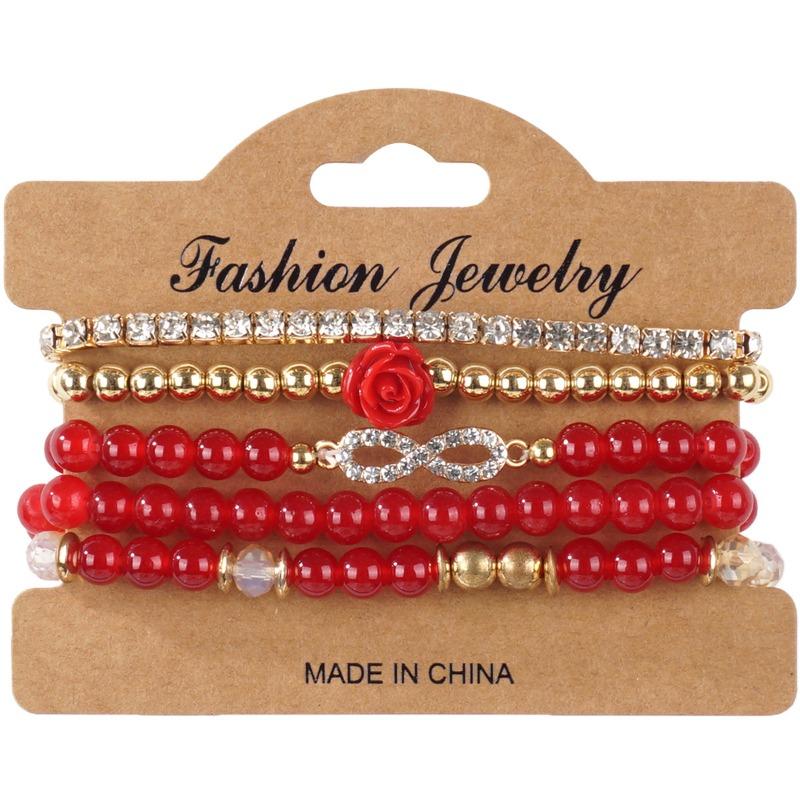 Bohemian bracelet creative tassel multi-layer beaded bracelet