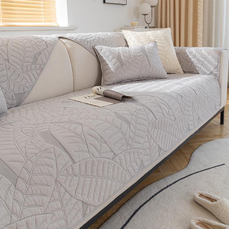 Cotton Simple Modern Sofa Cushion Four Seasons Universal Fabric Non-slip Cotton Embroidered Sofa Cushion