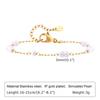 Pearl With Zirconia Beaded Bracelets for Women, Link Chain Bracelet,18k Gold Plated Stack Adjustable Jewelry