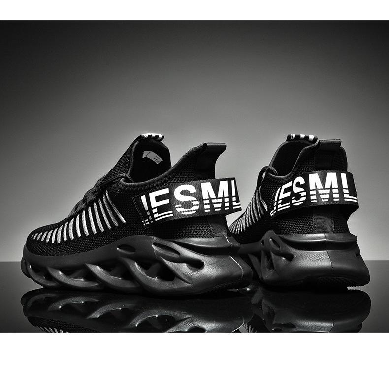 Breathable Flyknit Casual Sports Shoes (Sizes 36-46) - Men's Summer Running Shoes with Soft Sole