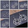 Vintage Neue Mode Einfach Judentum Menora Davidstern Charmante Hängeohrringe Für Dame Damen Schmuck Geschenk