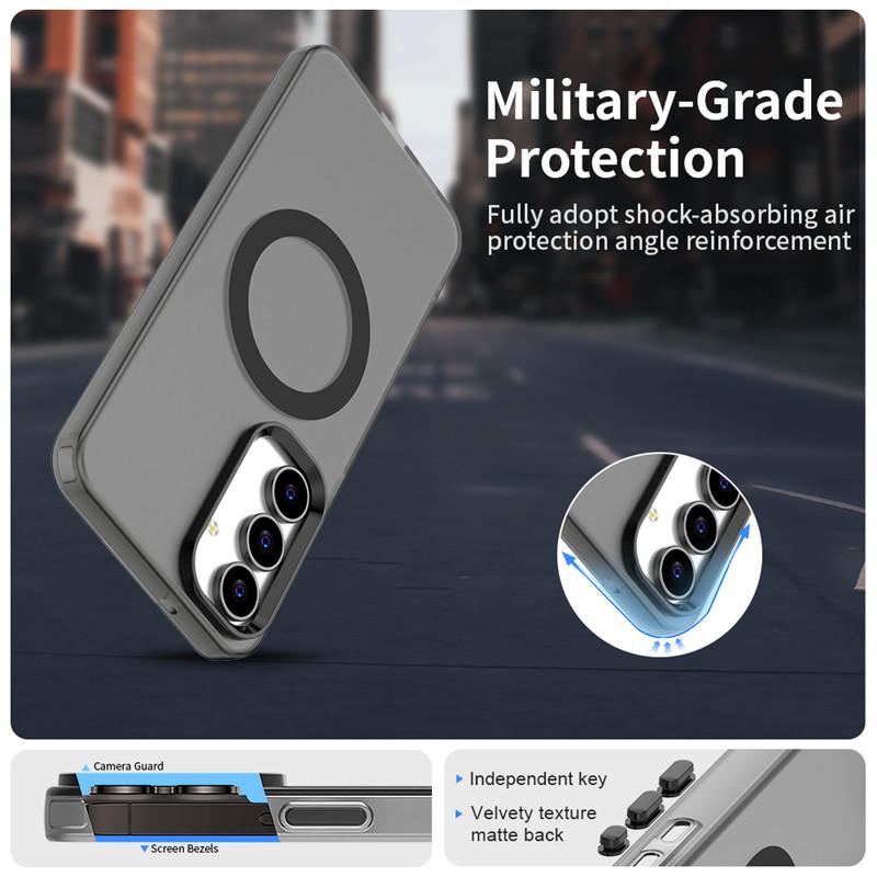 Magnetic For Samsung Galaxy S25 FE 5G Case Magsafe Wireless Charging Cover Samsung Galaxy S25 FE Matte PC Protective Phone Cases