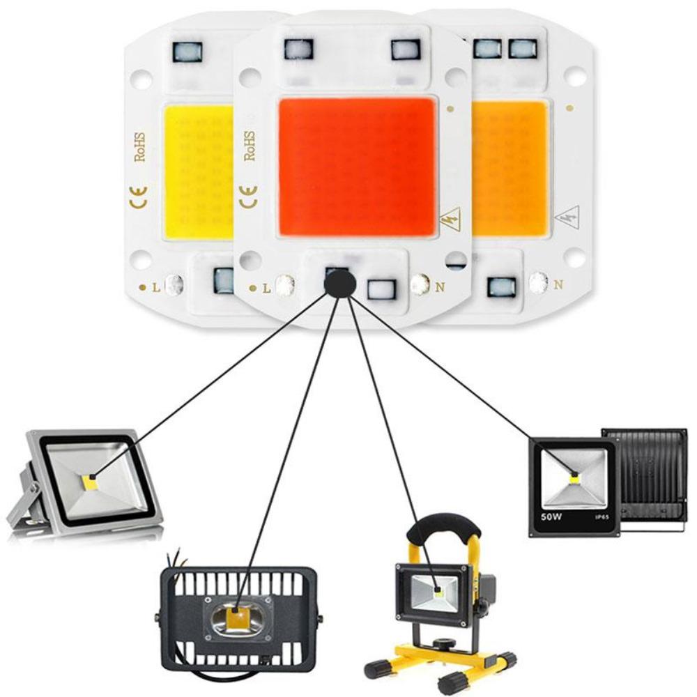 2Pcs 220V LED Chip 20W 30W 50W COB Chip No Need Driver LED Lamp Beads for Flood Light Spotlight Lampada DIY Lighting