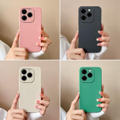 Einfarbige Hülle für Infinix Hot 50 Pro Plus 50i Note 40X Zero 40 Smart 9, modischer, ästhetischer Stil, weiches, flüssiges Silikon, Anti-Drop, neue Hülle für Infinix