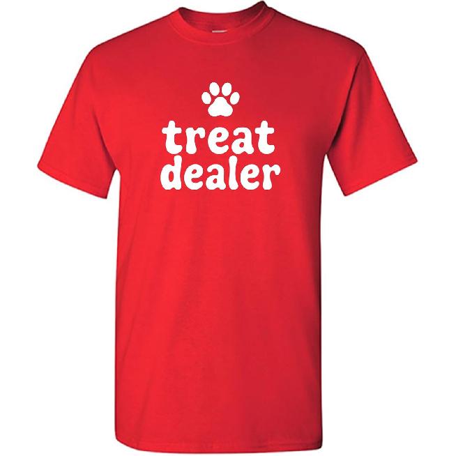 Treat Dealer Dog Lover Funny Paw Print Graphic T-Shirt
