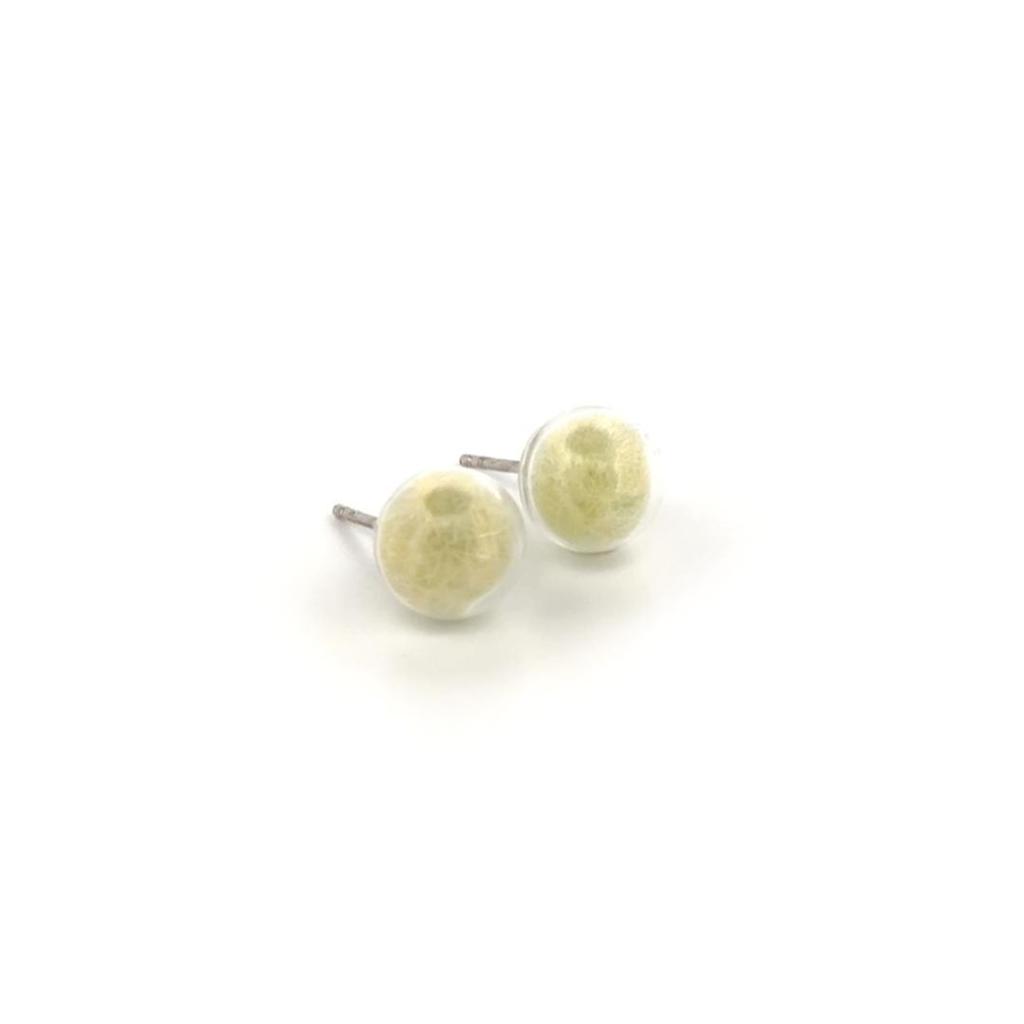 zakkaism Mini-Ohrstecker mit Zuckerwatte-Motiv, handgefertigter Schmuck aus 925er Sterlingsilber als Geschenk für Damen