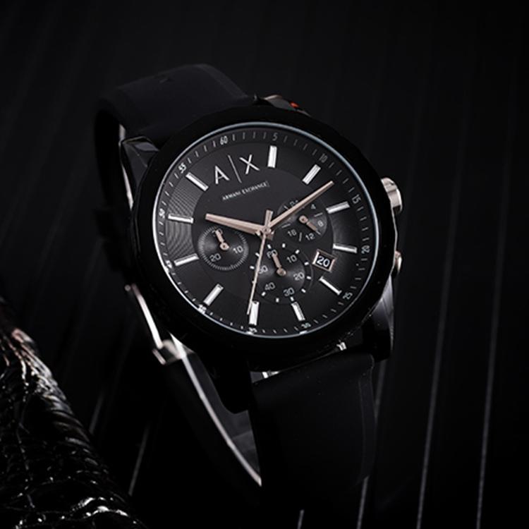 Armani Exchange AE Darth Vader Wrist Watch Quartz Movement Silicone Strap Black Dial Men's Watches AX1326