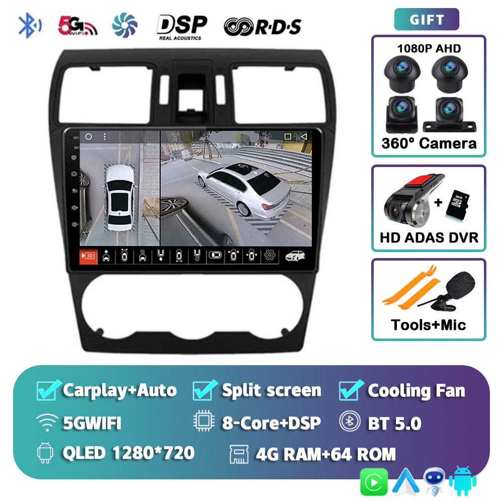 Android 14 Carplay Auto Car Radio For Subaru Forester XV WRX 2012 2013 2014 2015 2018 Multimedia Player GPS Stereo DSP WiFi+4G