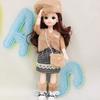 1/6 SD 30cm Bjd Doll with Clothes Long Hair Princess Makeup Ball Joint Doll  Girl Gift