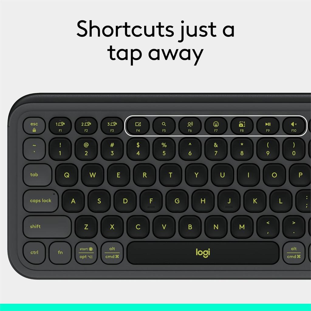 Logitech POP ICON KEYS Keyboard Bluetooth Office Keyboard Wireless Keyboard AI Portable Keyboard Laptop Keyboard