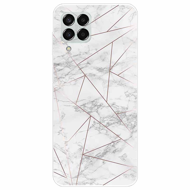 Hülle für Samsung M33 Hülle Marmor Weiches TPU Silikon Handyhüllen für Samsung Galaxy M53 5G Hülle Klarer Bumper M 33 53 Schutz