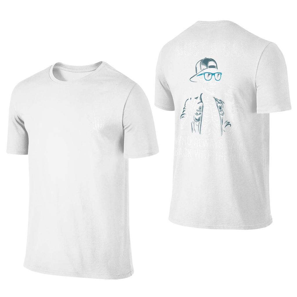 Just A Dad Who Always Came Back With The Milk Fathers Day Tshirt Unisexs Basic Pure Cotton Tshirts Summer O Neck Hip Hop Tees