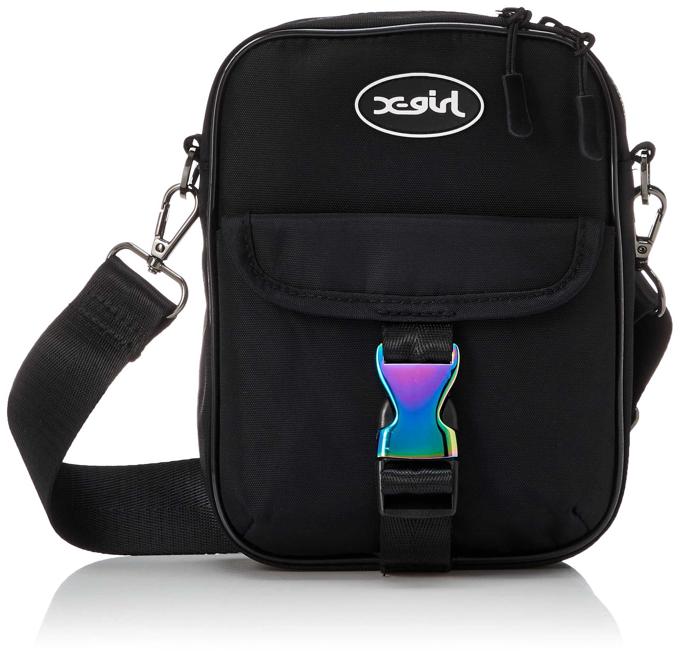 

Сумка через плечо ОВАЛЬНАЯ СУМКА НА ПЛЕЧО С ЛОГОТИПОМ 105213053009 Черная [X Girl] Женская