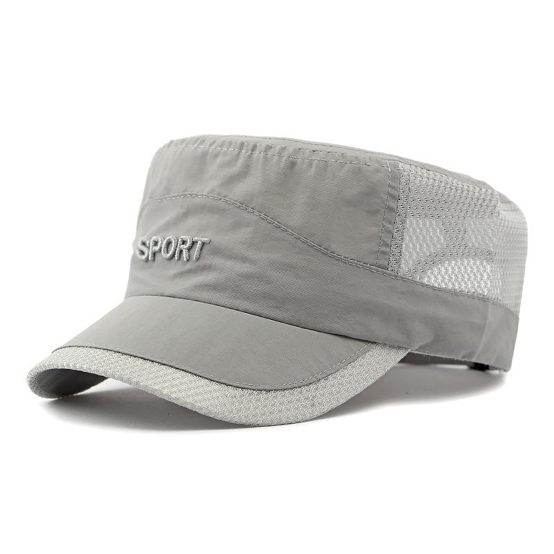 

Швидкосихаюча шапка Чоловіча літня дихаюча плоска шапка світло-сірий колір