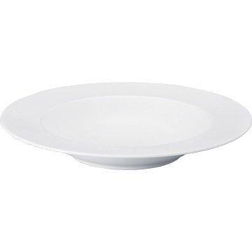 

NARUMI Terrace Plain Soup Plate, 24cm, Pasta Plate, Rim Plate, White, Stylish, Simple Design, Microwave and Dishwasher Safe, Made in Japan, 51137-5570